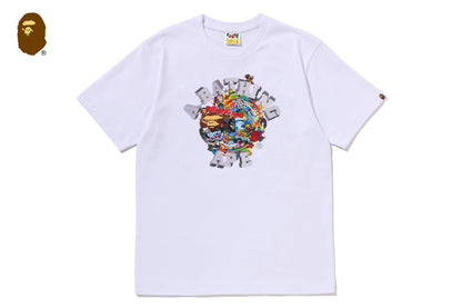 BAPE COLORFUL 3D GRAPHIC COLLEGE TEE