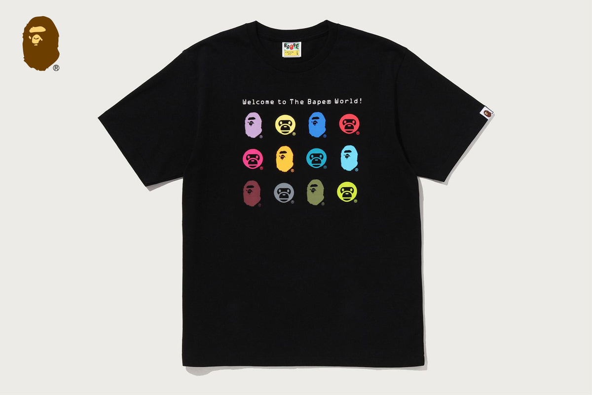 BAPE WORLD MULTI LOGO T恤