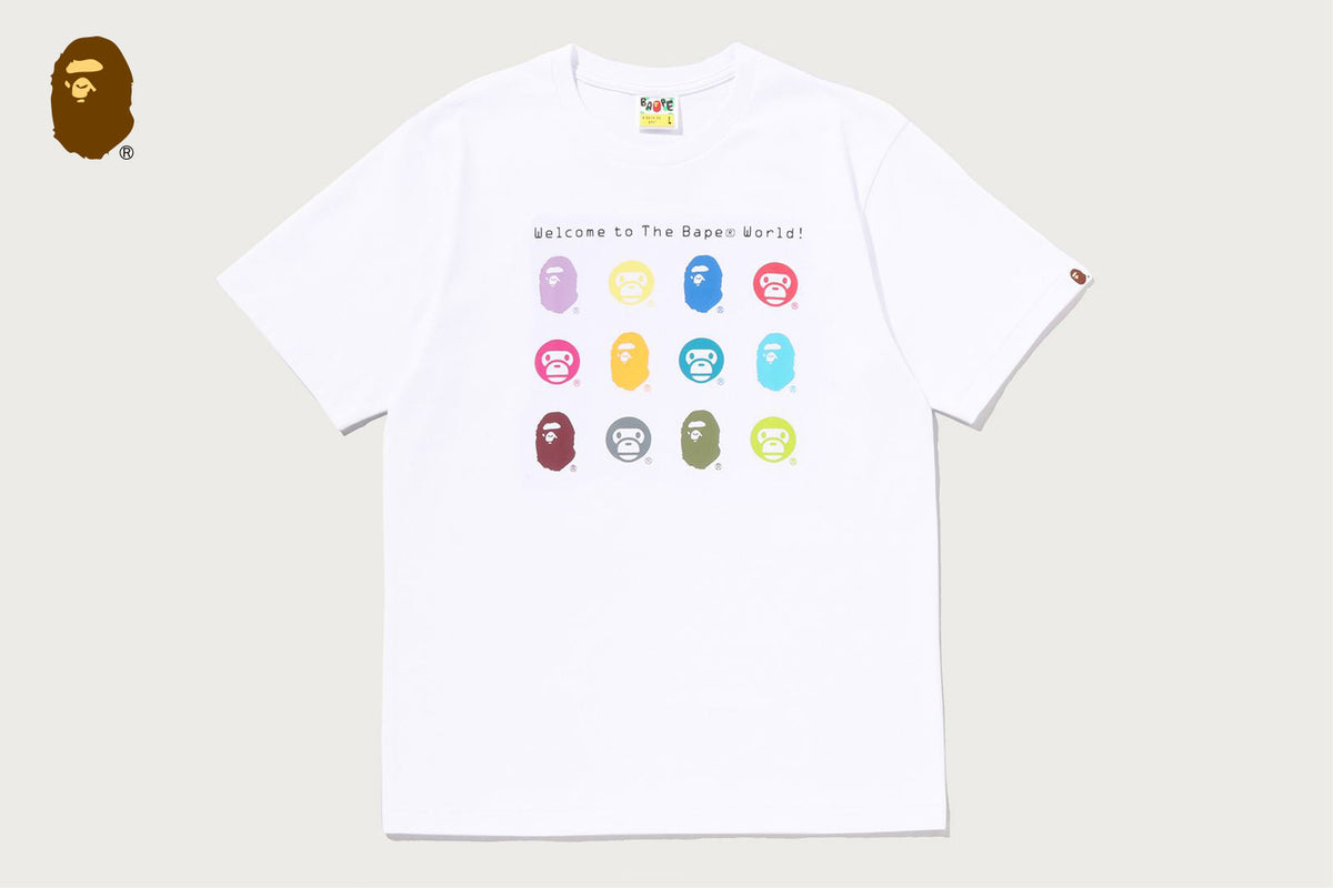 BAPE WORLD MULTI LOGO T恤