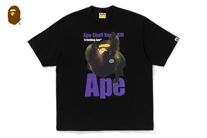 BAPE APE HEAD PHOTO PRINT 寬鬆版短袖T恤