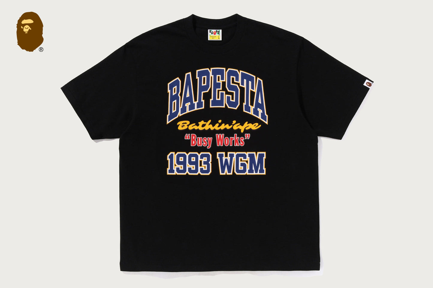 BAPE STA COLLEGE 寬鬆版短袖T恤 #1