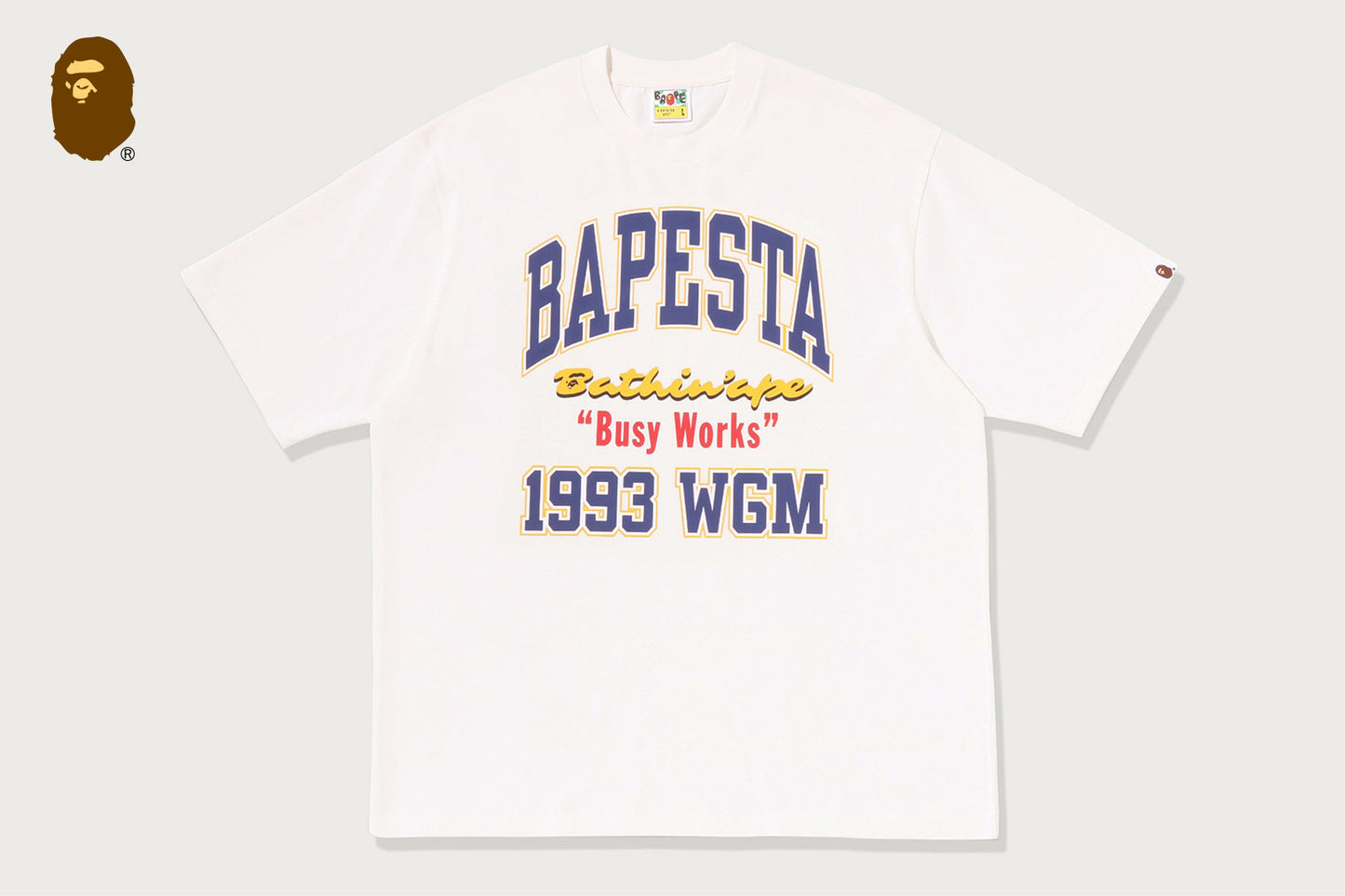 BAPE STA COLLEGE 寬鬆版短袖T恤 #1
