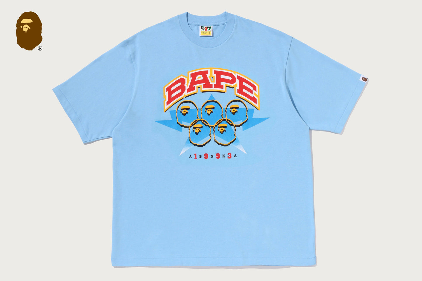BAPE TWIN STA SPORT COLLEGE 寬鬆版短袖T恤