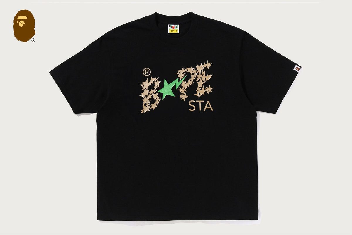 BAPE METALLIC BAPE STA LOGO RELAXED FIT TEE