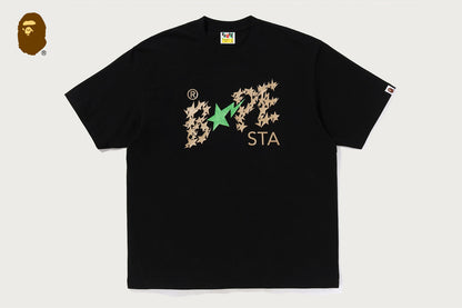 BAPE METALLIC BAPE STA LOGO RELAXED FIT TEE