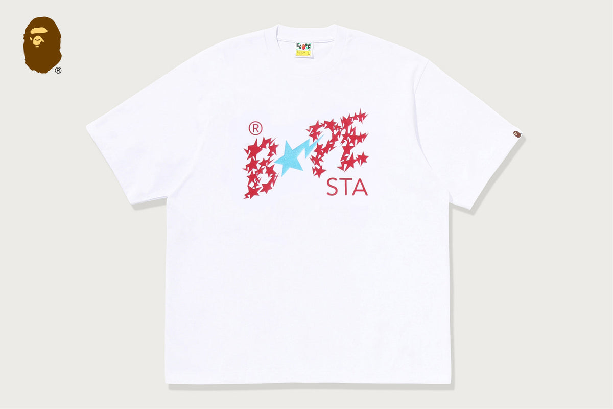 BAPE METALLIC BAPE STA LOGO RELAXED FIT TEE