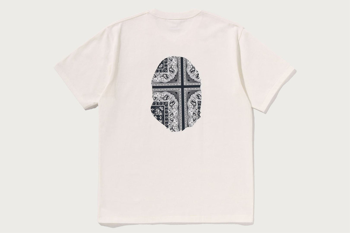BAPE PAISLEY PATTERN APE HEAD TEE