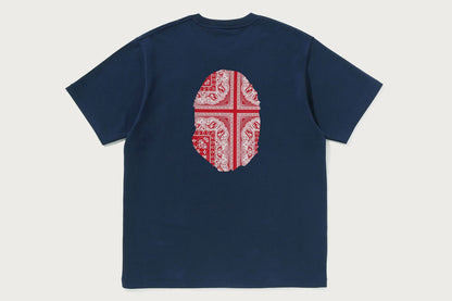 BAPE PAISLEY PATTERN APE HEAD TEE