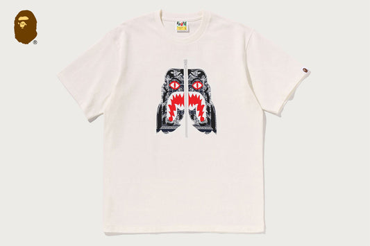 BAPE PAISLEY PATTERN TIGER FACE TEE