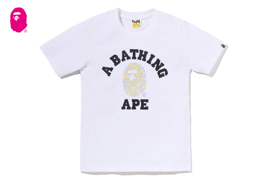 BAPE BLING STAR GLITTER COLLEGE TEE