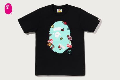 BAPE STICKERS ON APE HEAD TEE