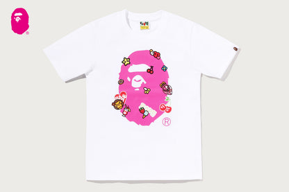 BAPE STICKERS ON APE HEAD TEE