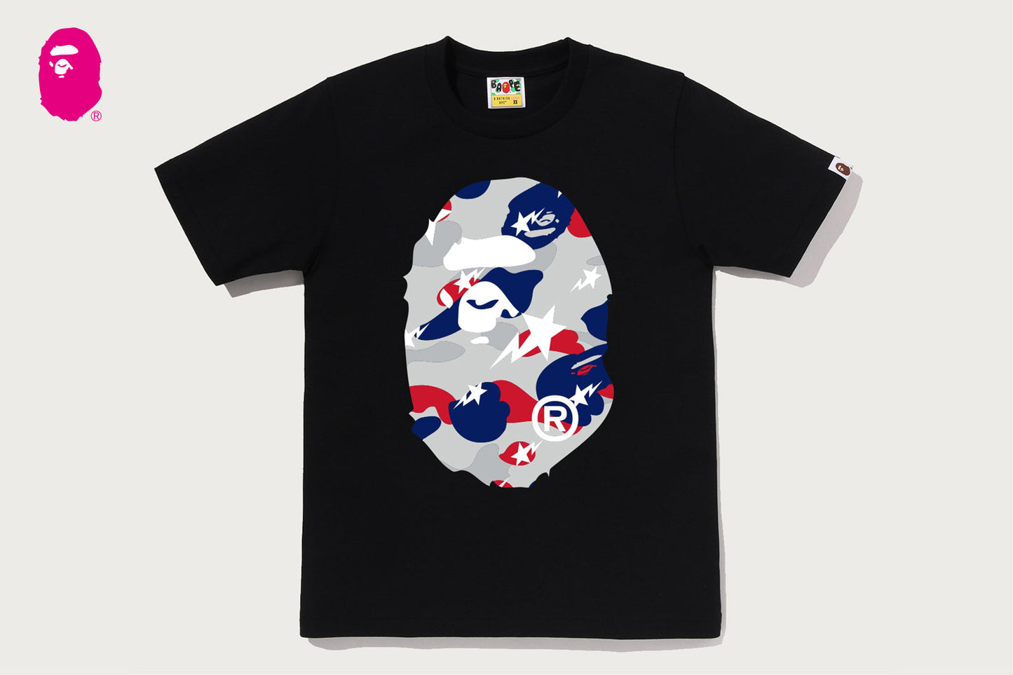 BAPE STA STRIKE CAMO BIG APE HEAD TEE