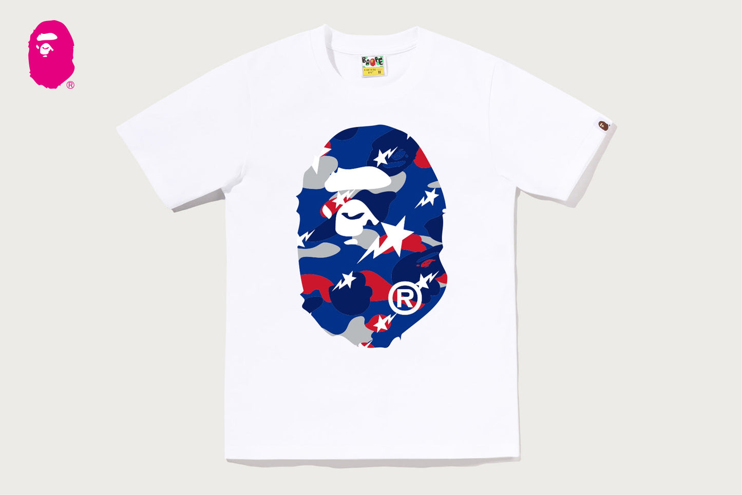 BAPE STA STRIKE CAMO BIG APE HEAD TEE