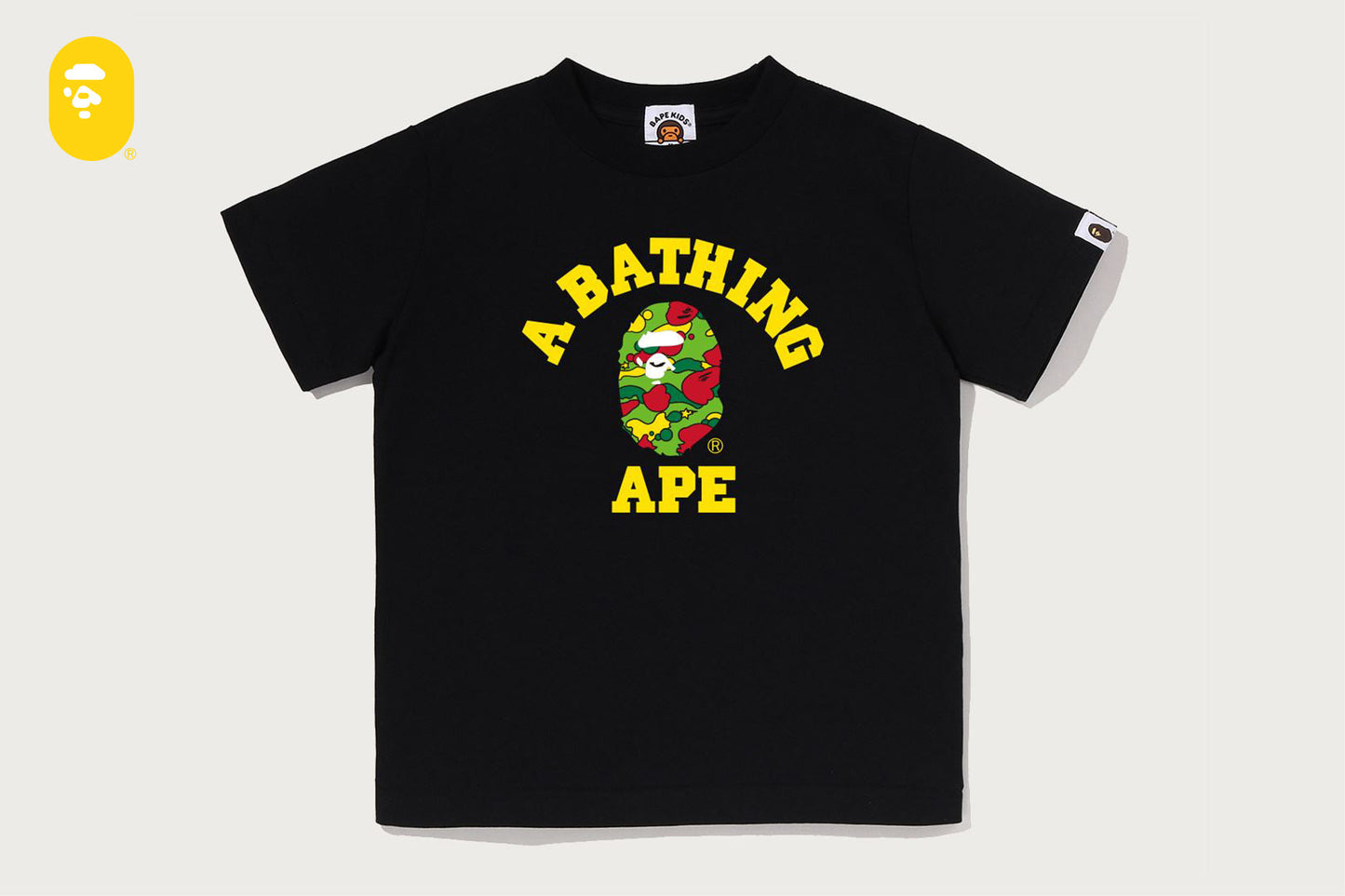 BAPE STA CAMO COLLEGE TEE