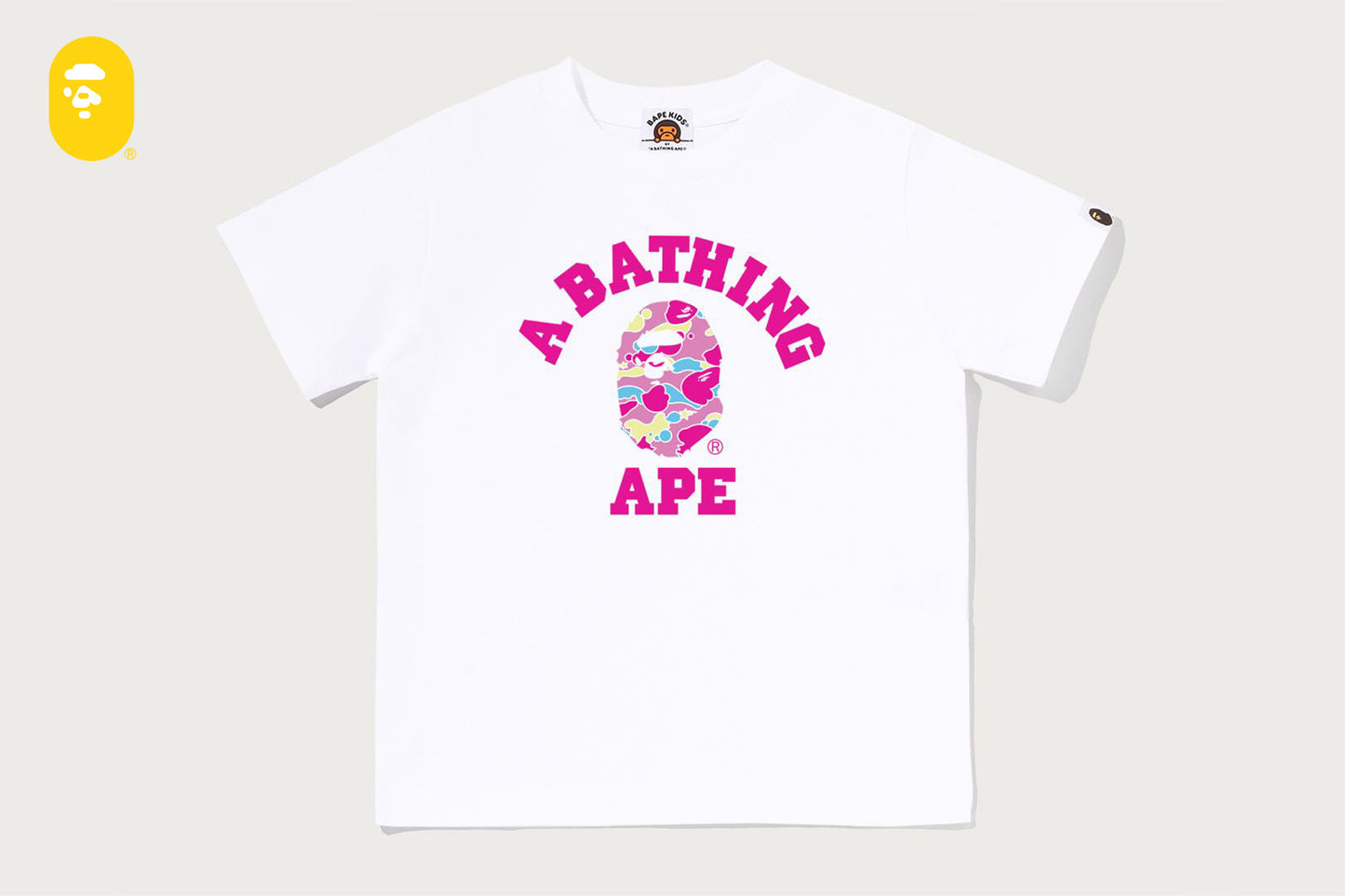 BAPE STA CAMO COLLEGE TEE