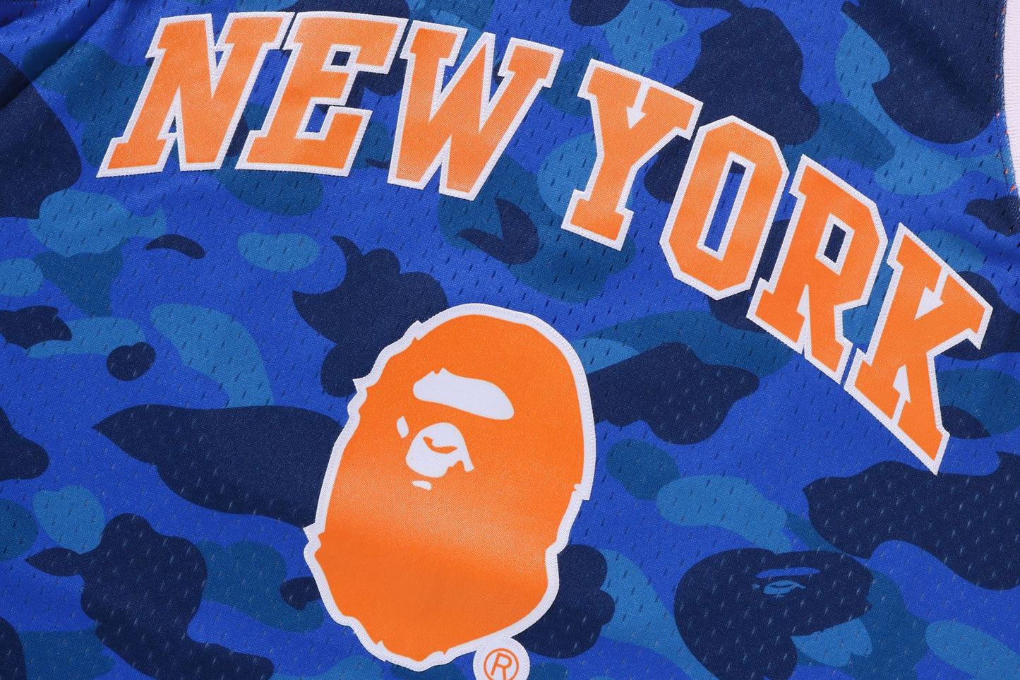 BAPE X M&N NBA NEW YORK KNICKS SWINGMAN JERSEY