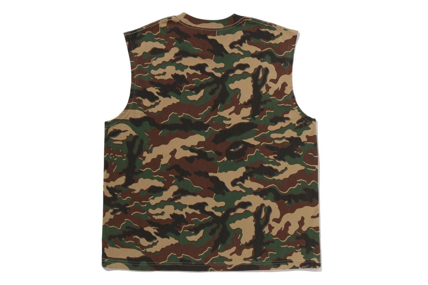 BAPE GLITCH WOODLAND CAMO 重洗浴衣風格短版背心