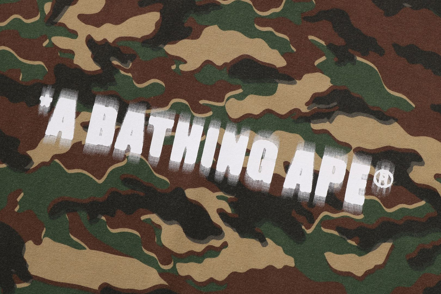 BAPE GLITCH WOODLAND CAMO 重洗浴衣風格短版背心