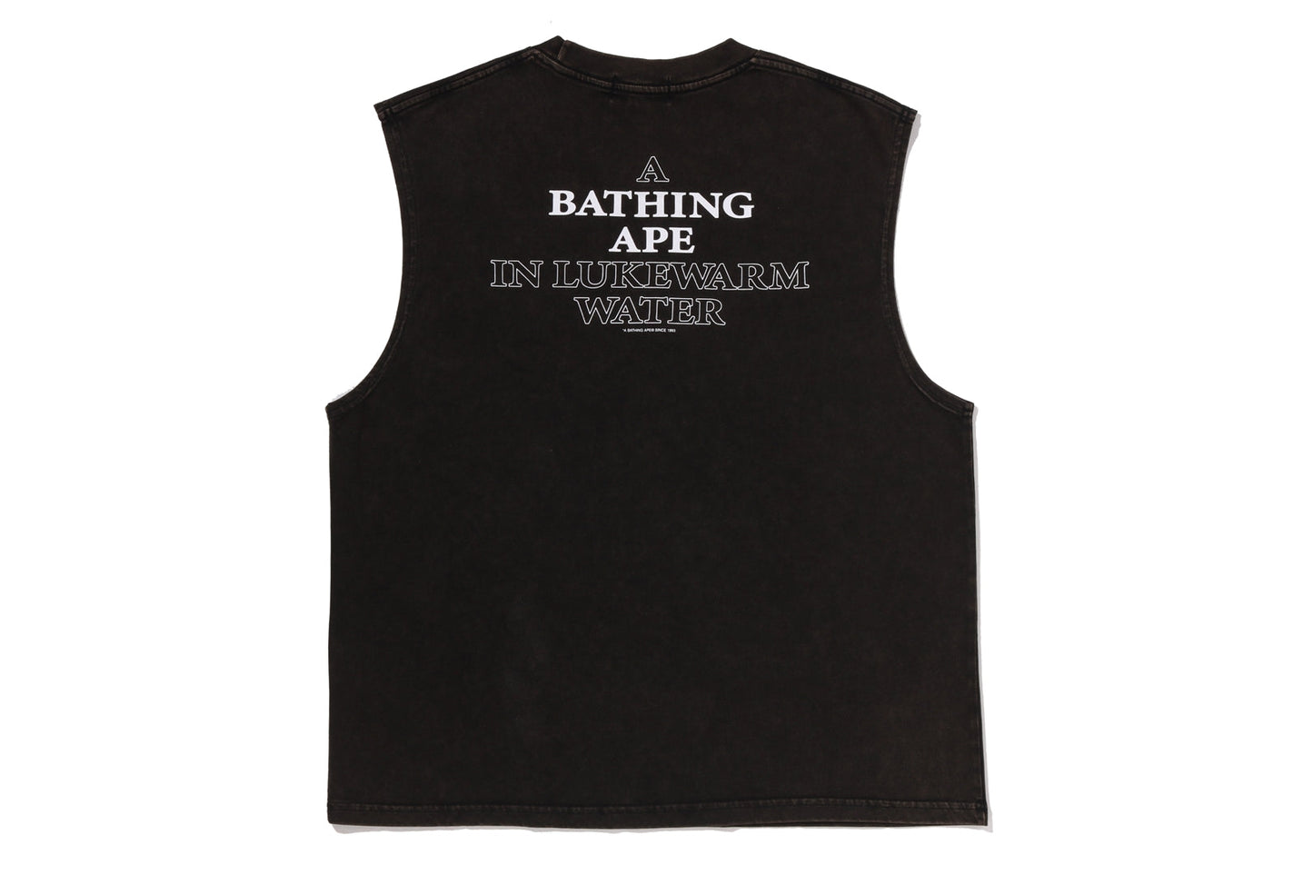 BAPE HEAVY WASH APE HEAD CROPPED FIT TANK TOP