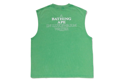 BAPE HEAVY WASH APE HEAD CROPPED FIT TANK TOP