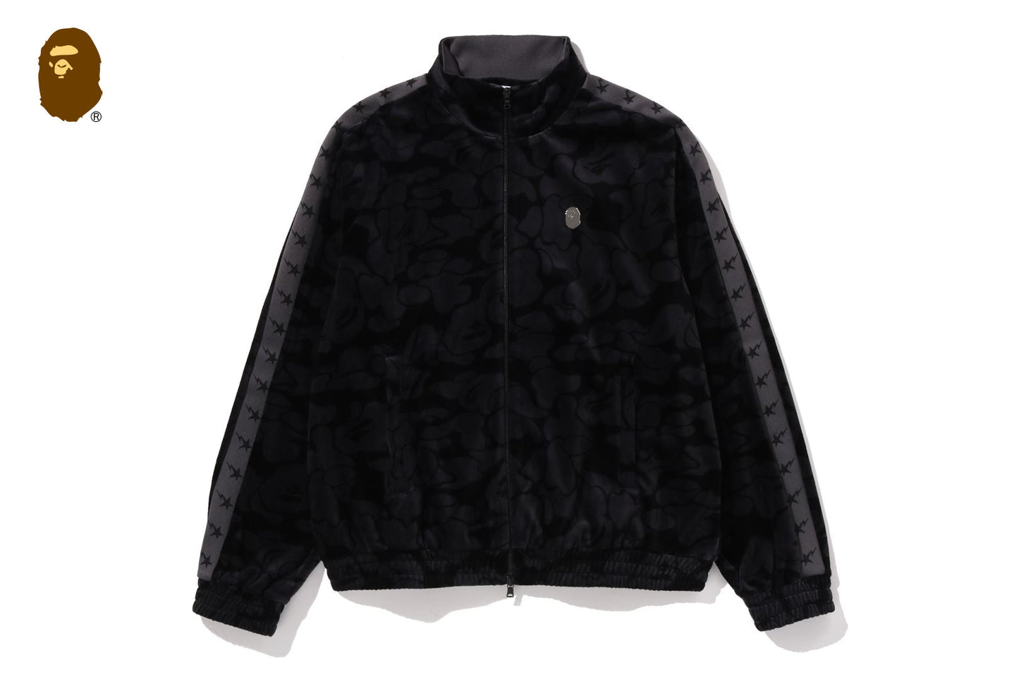 BAPE SOLID CAMO VELOUR METAL ONE POINT RELAXED FIT TRACK JACKET