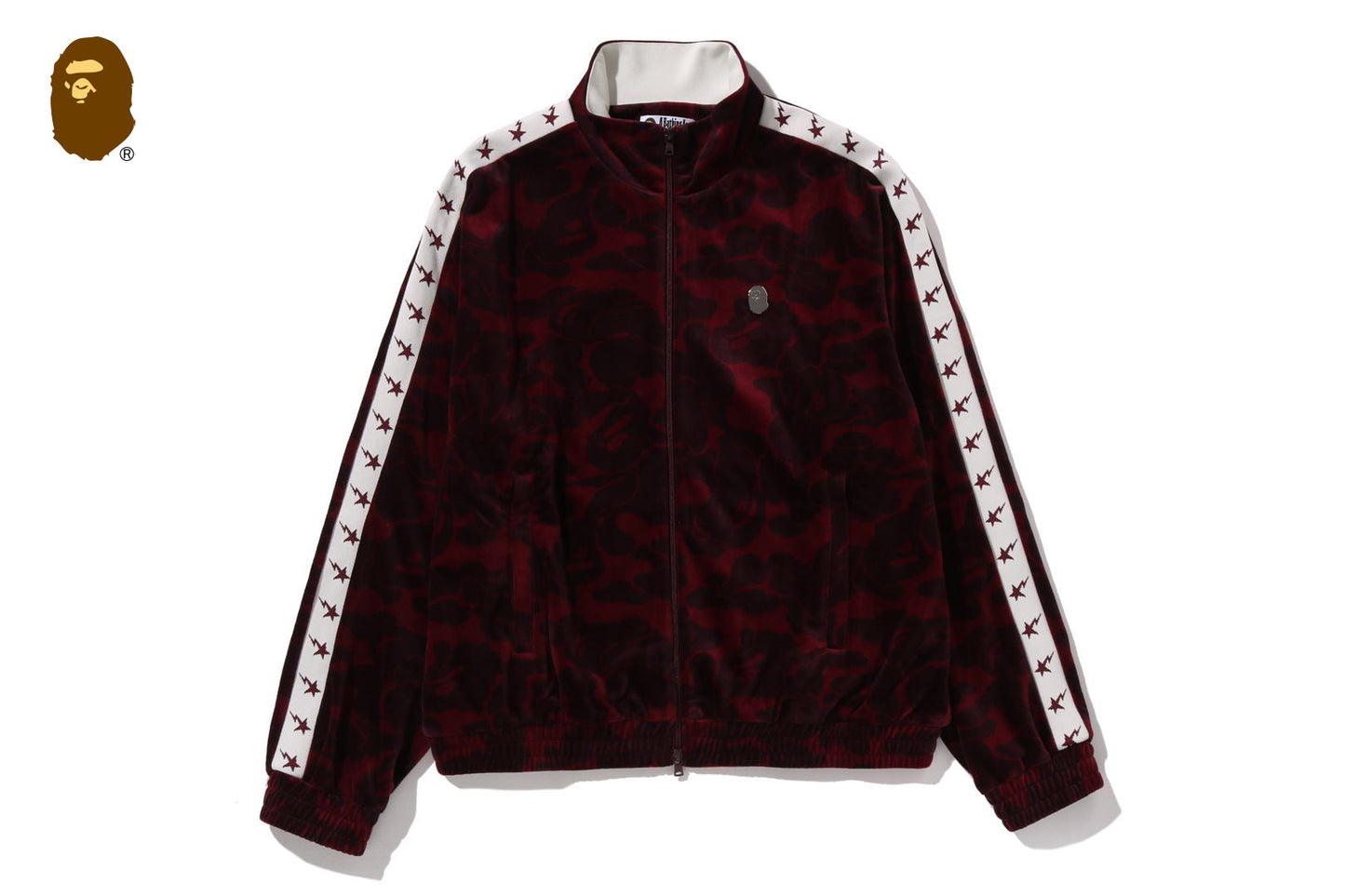 BAPE SOLID CAMO VELOUR METAL ONE POINT RELAXED FIT TRACK JACKET