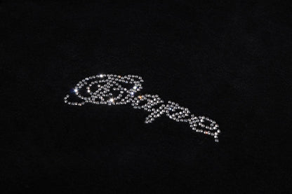 BAPE WASHED MULTI LOGO RHINESTONE VELOUR FULL ZIP HOODIE