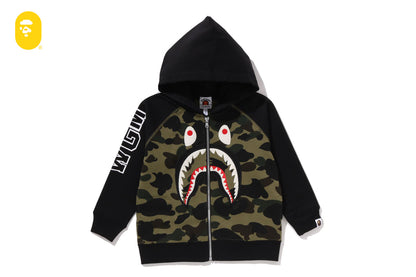 BAPE 1ST CAMO SHARK PATCH ZIP HOODIE