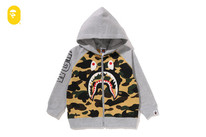 BAPE 1ST CAMO SHARK PATCH ZIP HOODIE