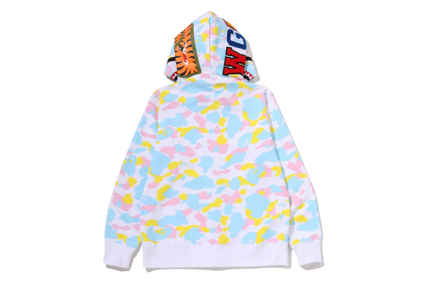 BAPE NEW MULTI CAMO SHARK FULL ZIP HOODIE