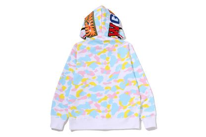 BAPE NEW MULTI CAMO SHARK FULL ZIP HOODIE