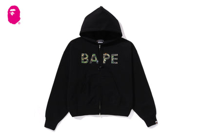 BAPE ABC CAMO CRYSTAL LOGO 寬版拉鍊連帽外套