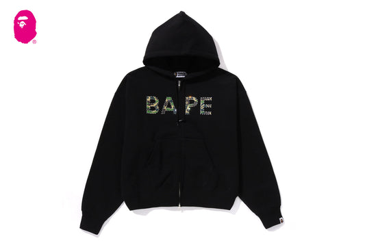 BAPE ABC CAMO CRYSTAL LOGO 寬版拉鍊連帽外套