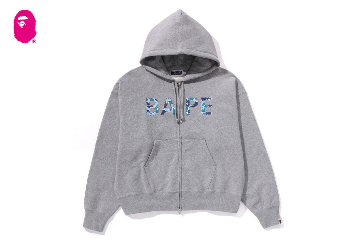 BAPE ABC CAMO CRYSTAL LOGO 寬版拉鍊連帽外套