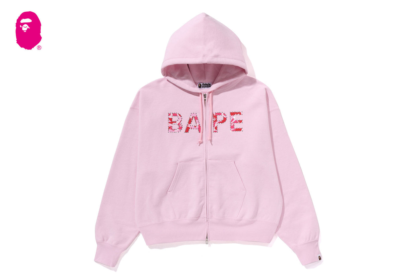 BAPE ABC CAMO CRYSTAL LOGO 寬版拉鍊連帽外套