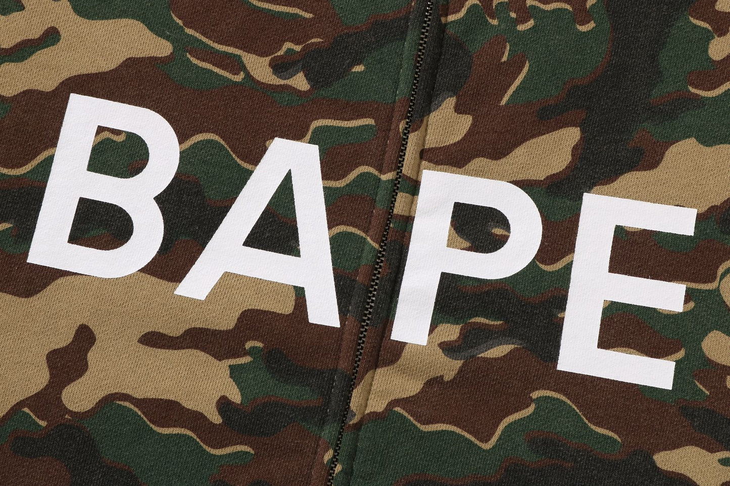 BAPE GLITCH WOODLAND CAMO FULL ZIP HOODIE