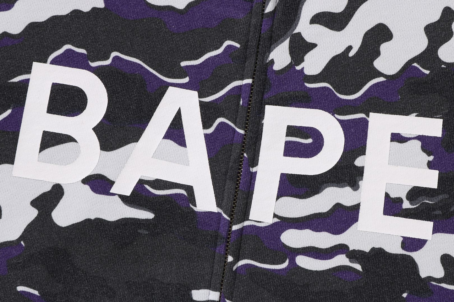 BAPE GLITCH WOODLAND CAMO FULL ZIP HOODIE