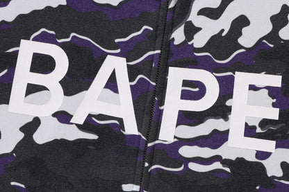 BAPE GLITCH WOODLAND CAMO FULL ZIP HOODIE