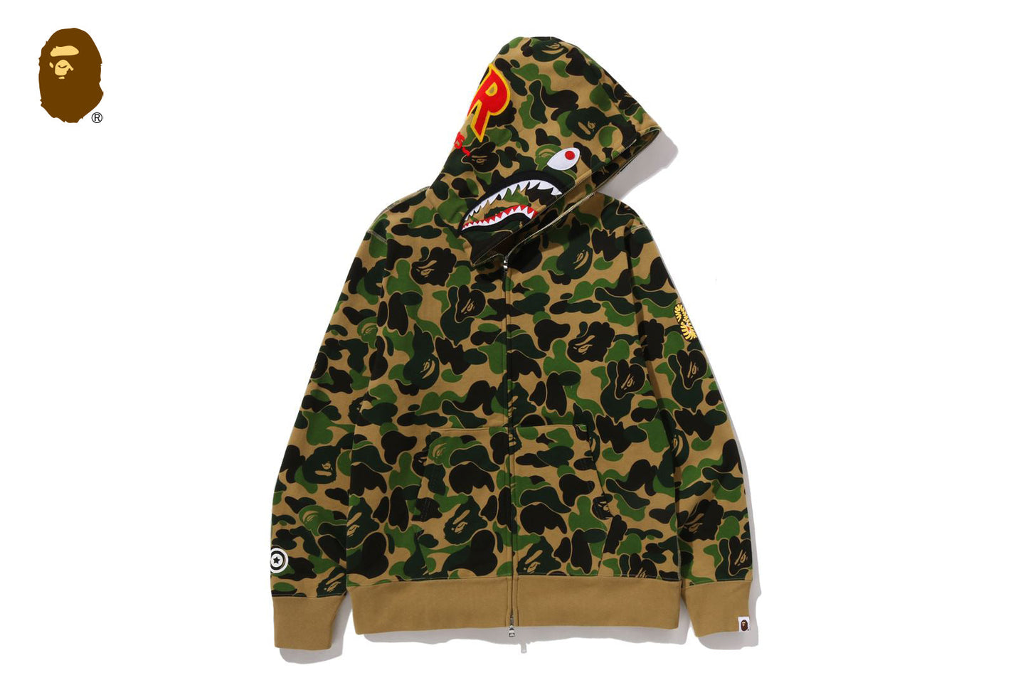 BAPE ABC CAMO 2ND SHARK FULL ZIP HOODIE