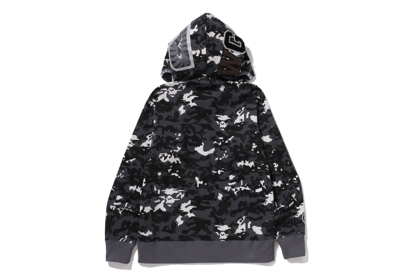 BAPE MULTI PIXEL CAMO SHARK REGULAR FIT FULL ZIP HOODIE