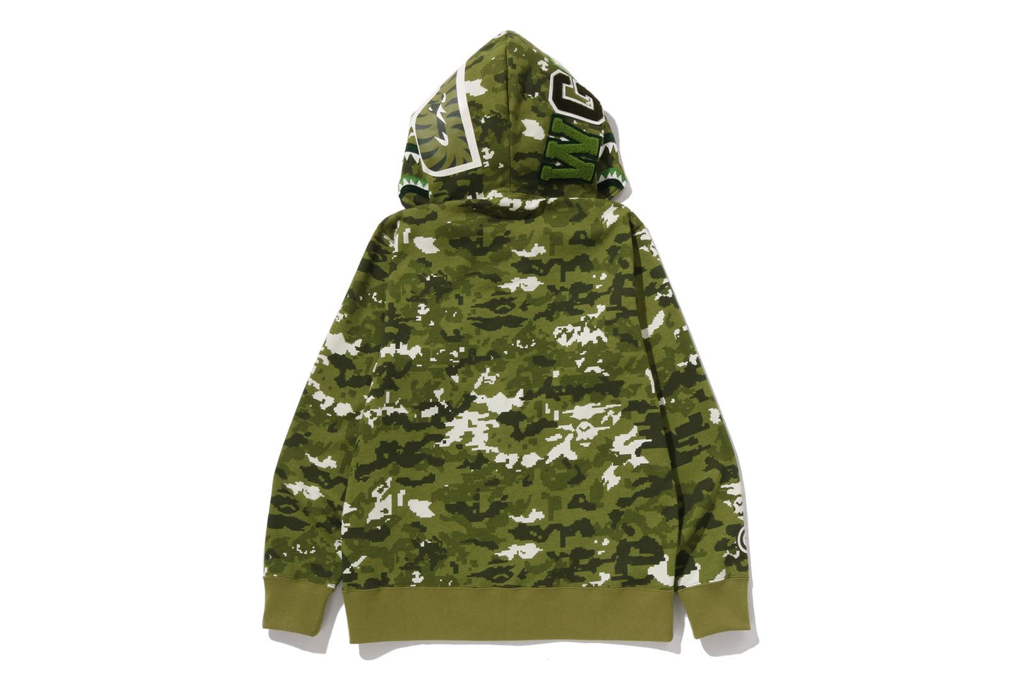 BAPE MULTI PIXEL CAMO SHARK REGULAR FIT FULL ZIP HOODIE