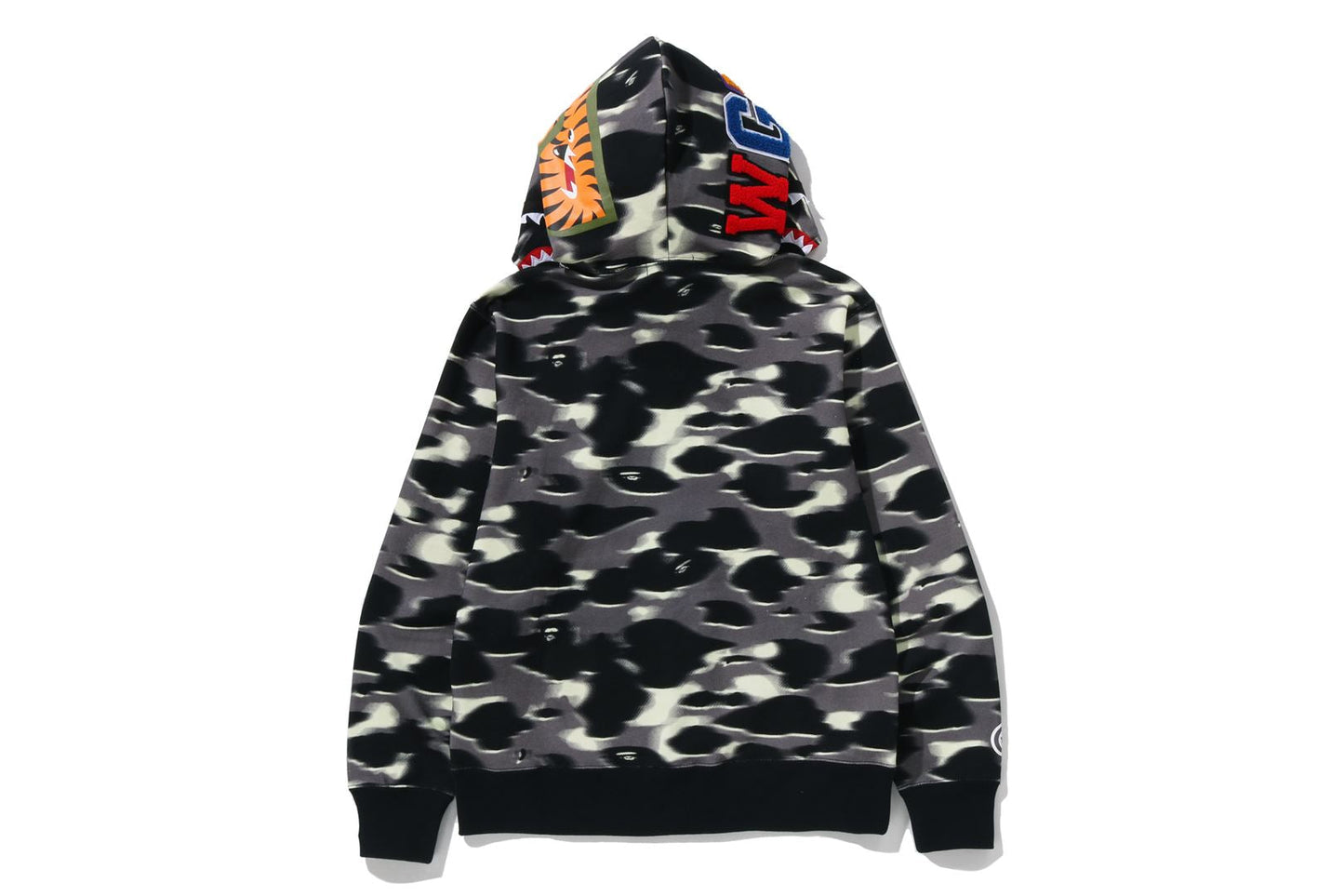BAPE SCREEN CAMO SHARK FULL ZIP HOODIE