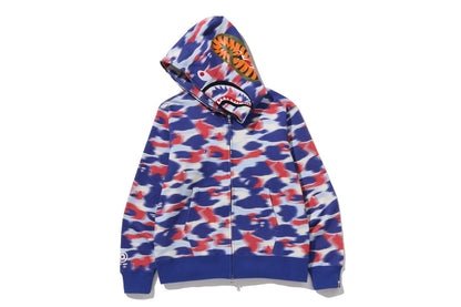 BAPE SCREEN CAMO SHARK FULL ZIP HOODIE