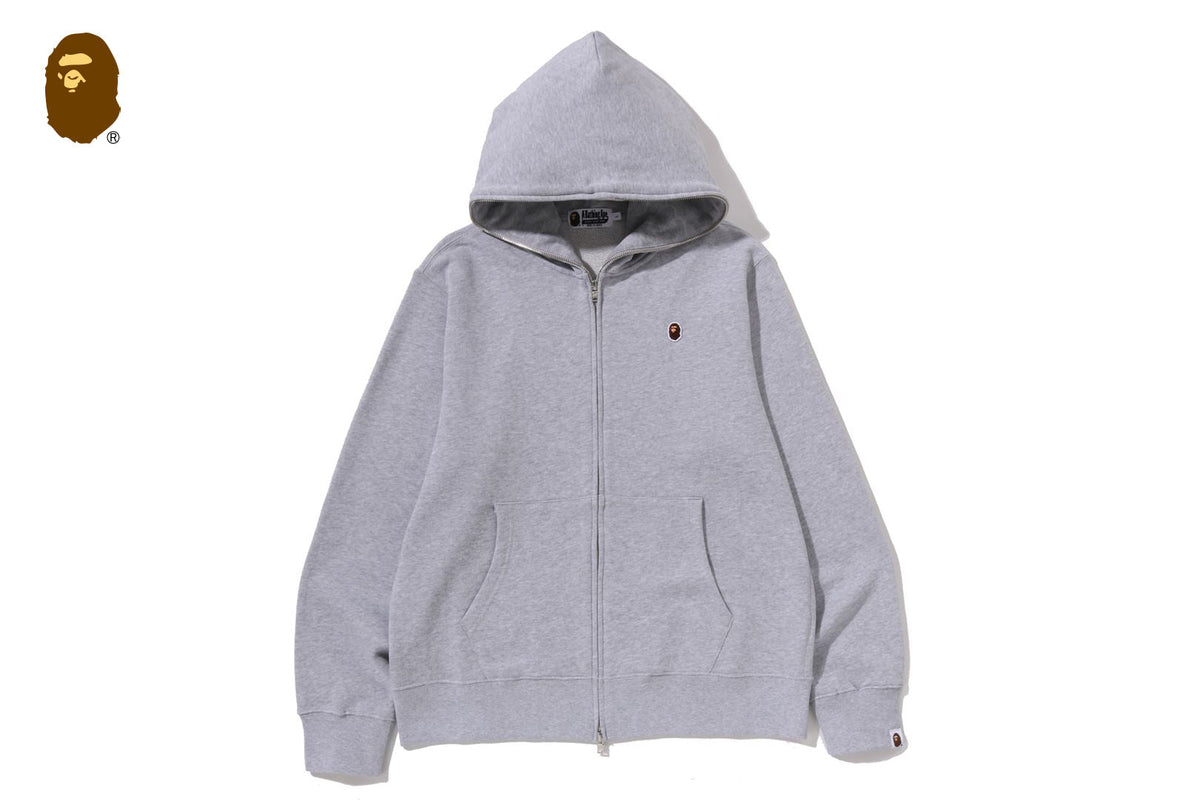 BAPE ONE POINT REGULAR FIT FULL ZIP HOODIE