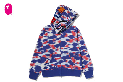 BAPE SCREEN CAMO SHARK FULL ZIP HOODIE