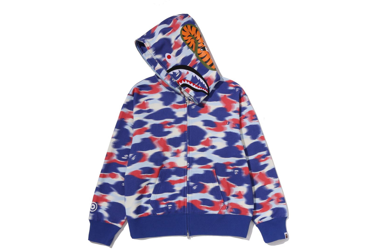 BAPE SCREEN CAMO SHARK FULL ZIP HOODIE