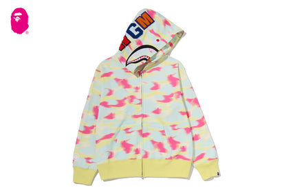 BAPE SCREEN CAMO SHARK FULL ZIP HOODIE