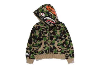 BAPE ABC CAMO 毛巾提花鯊魚剪裁全拉鏈連帽外套