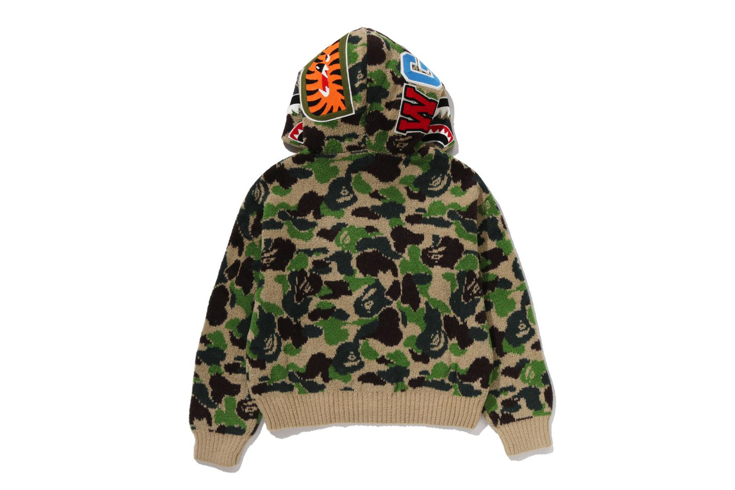 BAPE ABC CAMO 毛巾提花鯊魚剪裁全拉鏈連帽外套